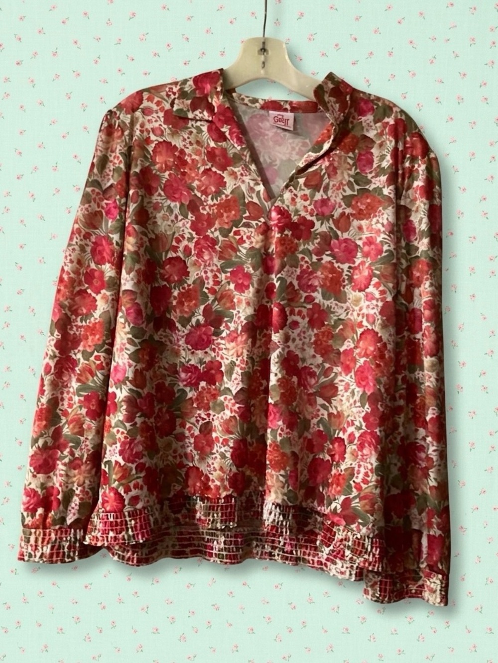 Vintage 70s Floral Blouse By Graff Californiawear